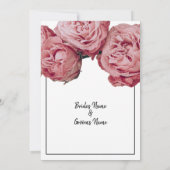 Elegant roze rozen die de datum opslaan save the date (Achterkant)