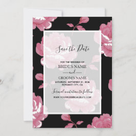 Elegant roze  Rozen die de datum opslaan Save The Date