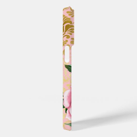 Elegant roze rozen en groene bladeren Case-Mate iPhone case (Achterkant / Rechts)