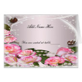 Elegant roze rozen en parellen, plaatje (Voorkant Horizontaal)