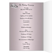 Elegant roze rozen en parells Program Kaart (Binnen (Links))