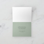 Elegant roze Rozen Eucalyptus Weddenschap Bedankkaart (Binnen)