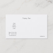 , Elegant Roze Rozen, Frans Land Visitekaartje (Achterkant)