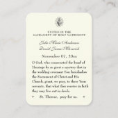 Elegant  roze rozen gouden bruiloft visitekaartje (Achterkant)