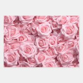 Elegant roze rozen inpakpapier vel (Voorkant)