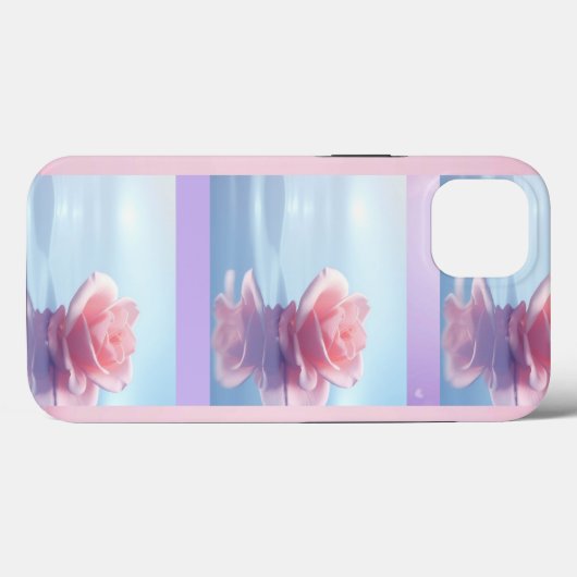  Elegant Roze Rozen iPhone 13 Hoesje (Achterkant (horizontaal))