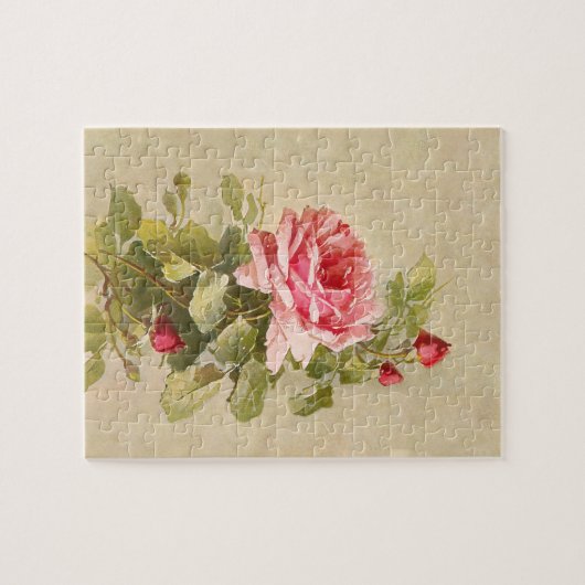 Elegant  roze rozen legpuzzel (Horizontaal)