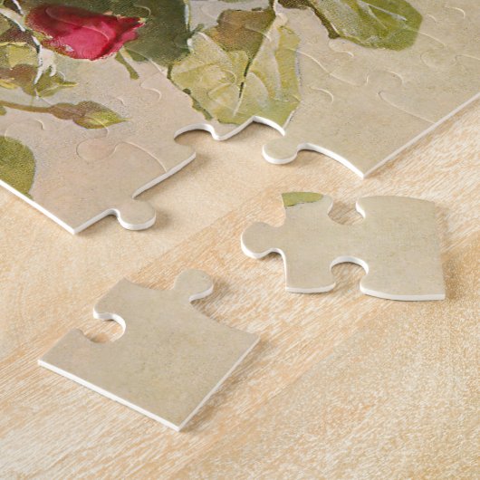 Elegant  roze rozen legpuzzel (Zijkant)