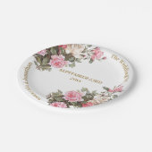 Elegant roze rozen met Bord van oud papier (Gekanteld)