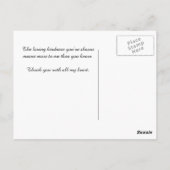 Elegant roze rozen met FAUX Gold Stripe Hartelijk  Briefkaart (Achterkant)