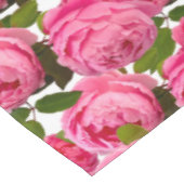 Elegant roze rozen op witte Floral Tafelkleed (Gekanteld)