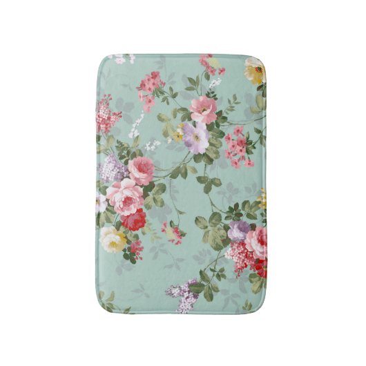  Elegant Roze Rozen Patroon Badmat (Voorkant Verticaal)