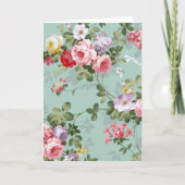  Elegant Roze Rozen Patroon Kaart (Voorkant)