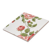  Elegant  Roze Rozen Patroon Tegeltje (Zijkant)