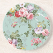  Elegant Roze Rozen Patroon Zandsteen Onderzetter