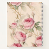 Elegant roze rozen poëzie notebook notitieboek (Achterkant)