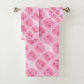 Elegant roze rozen Sjabloon Moderne Floral Flowers Bad Handdoek (Insitu)