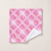 Elegant roze rozen Sjabloon Moderne Floral Flowers Bad Handdoek (Wasdoekje)