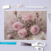 Elegant roze rozen tissuepapier (Craft)