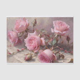 Elegant roze rozen tissuepapier