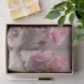 Elegant roze rozen tissuepapier (Geschenk)