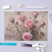 Elegant roze rozen tissuepapier (Craft)