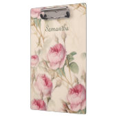 Elegant roze rozen voegen Jouw naam toe Klembord (Links)