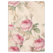 Elegant roze rozen voegen Jouw naam toe Klembord (Achterkant)