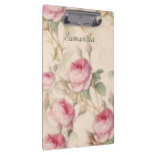 Elegant roze rozen voegen Jouw naam toe Klembord (Rechts)