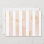 Elegant roze rozen Waterverf Baby Dedicatie Kaart (Achterkant)