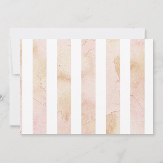 Elegant roze rozen Waterverf Baby Dedicatie Kaart (Achterkant)