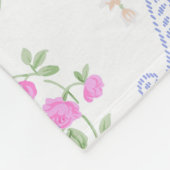 Elegant roze rozen Waterverf Floral Pattern | Fleece Deken (Hoek)