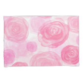 Elegant roze rozen Waterverf Floral Pattern | Kussensloop (Voorkant-Rechts)
