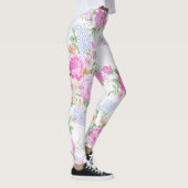 Elegant roze rozen Waterverf Floral Pattern | Leggings (Rechts)