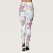Elegant roze rozen Waterverf Floral Pattern | Leggings (Achterkant)