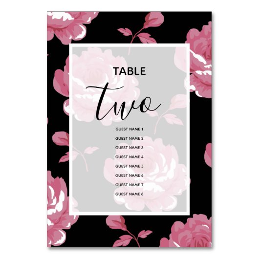 Elegant roze  Rozen Weddenschappen Kaart (Achterkant)