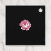 Elegant roze  Rozen Wedding Gift Bedankjes Labels (Achterkant)