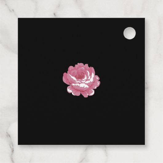 Elegant roze  Rozen Wedding Gift Bedankjes Labels (Achterkant)