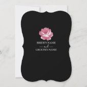 Elegant roze  Rozen Wedding Invitations Kaart (Achterkant)