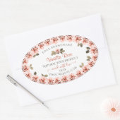 Elegant roze rozen witte etiketten met productverp (Envelop)