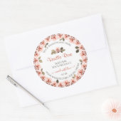 Elegant roze rozen witte etiketten met productverp (Envelop)