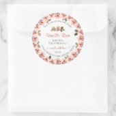 Elegant roze rozen witte etiketten met productverp (Tas)