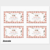 Elegant roze rozen witte etiketten met productverp (Vel)