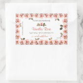 Elegant roze rozen witte etiketten met productverp (Tas)