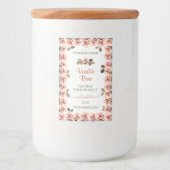 Elegant roze rozen witte etiketten met productverp (Voorkant)