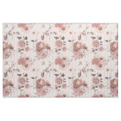 Elegant roze Rozen Witte strepen Stof (Fat Quarter)