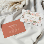 Elegant roze rozenbloemen Visitekaartje