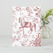 Elegant  Roze Rozenhout Bloemenpaard Kaart (Staand voorkant)