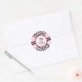 Elegant Roze Rubber Duck Baby shower Stickers (Envelop)