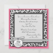 Elegant Roze Rubber Eend Baby shower Kaart (Achterkant)